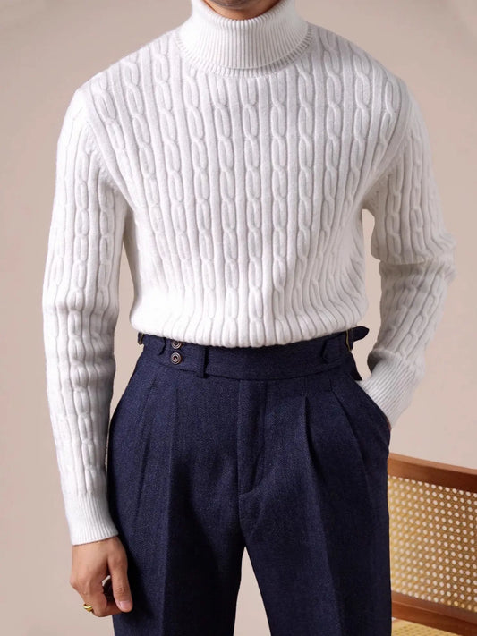 Men's High Neck Knit Base Layer Sweater BRABION