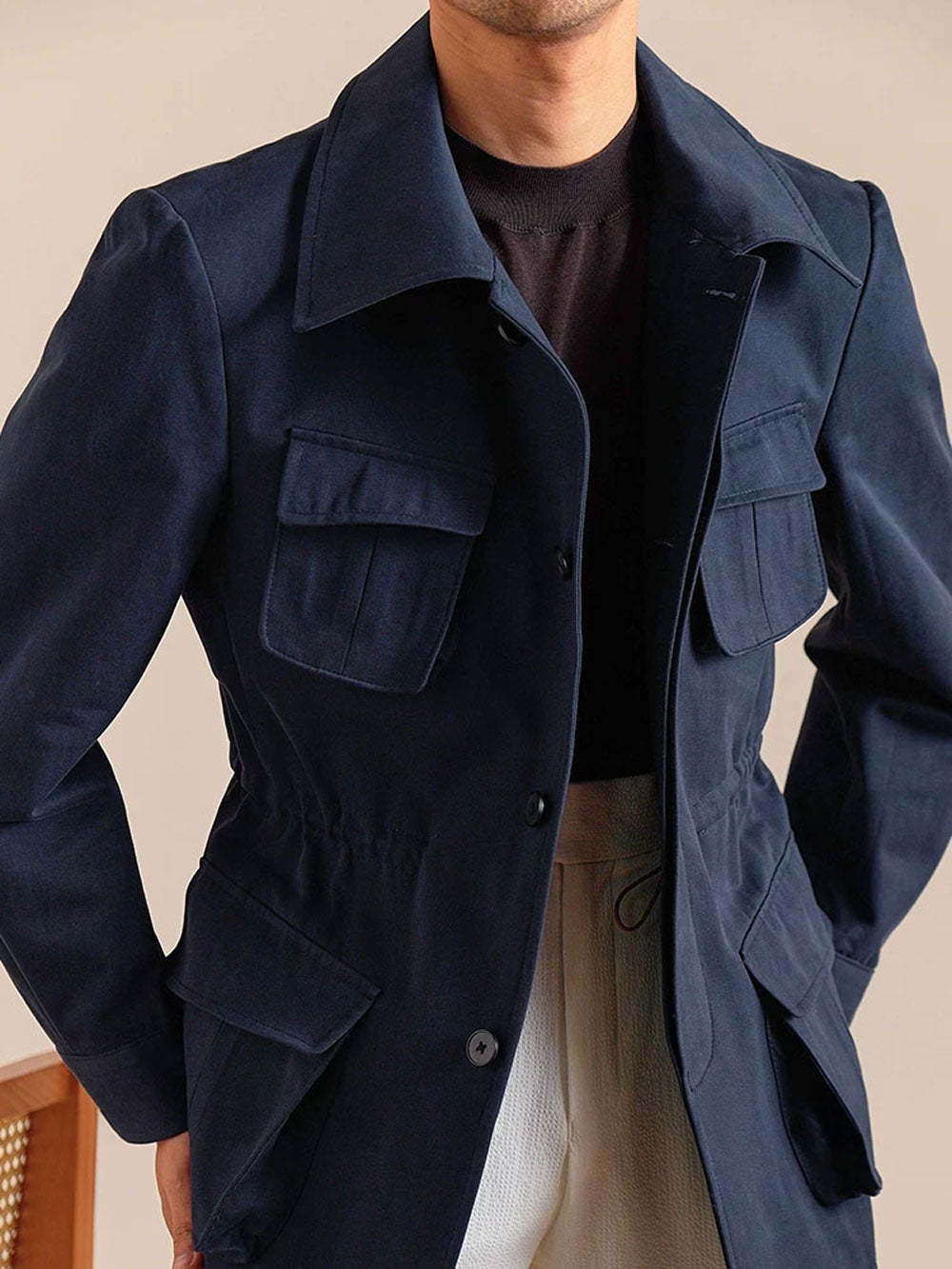 Men's Cotton Retro Hunting Jacket - BRABION