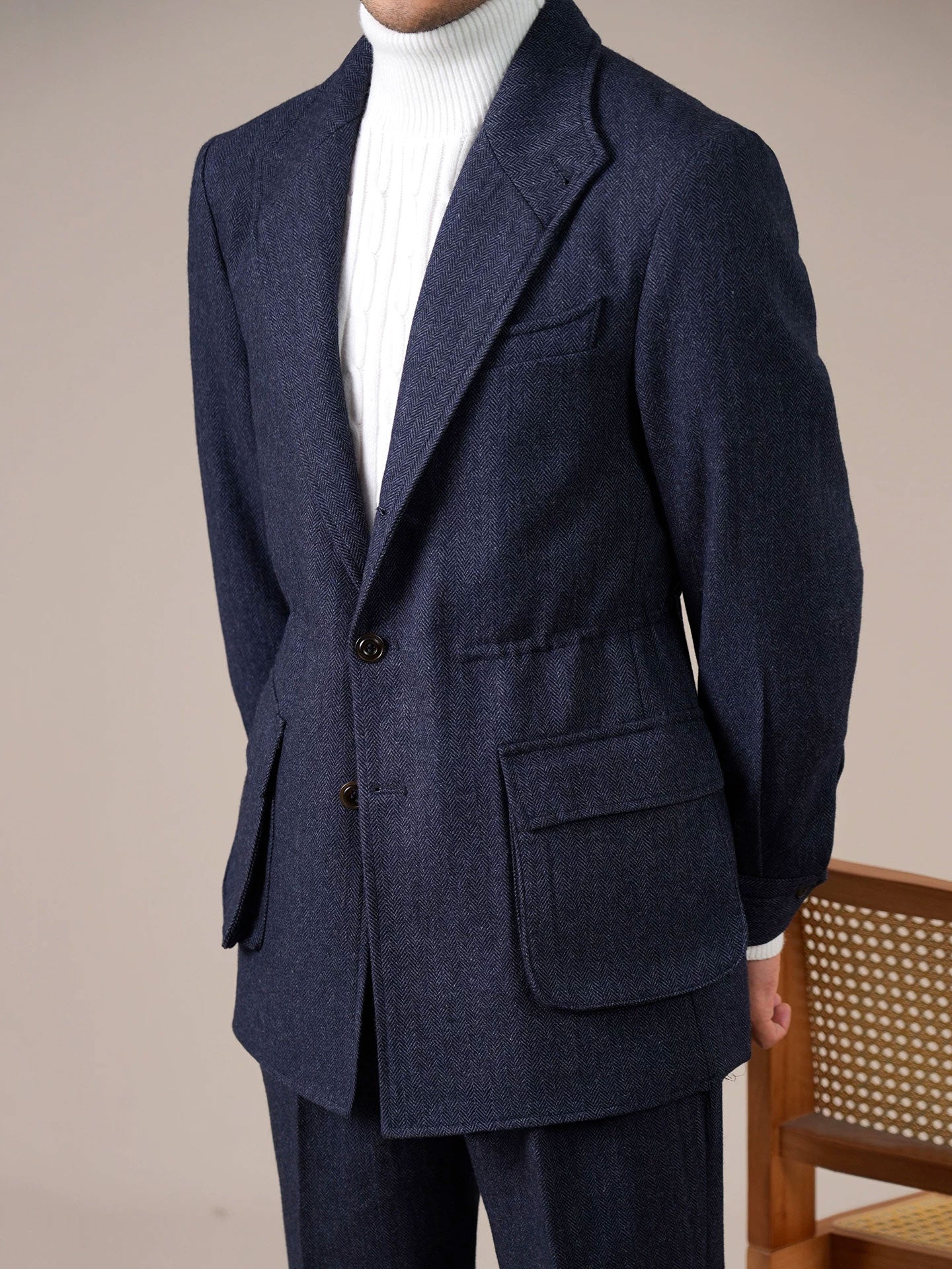 Men’s Spanish-Style Wool-Blend Jacket - BRABION