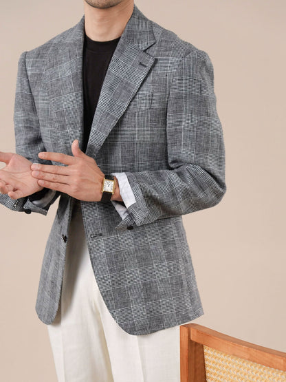 Prince Check Mens Breathable Suit Blazer - BRABION