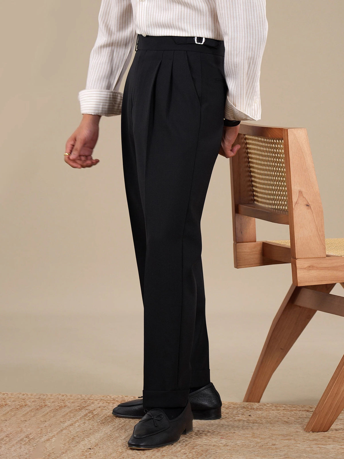 Pantaloni eleganti Napoli in misto lana
