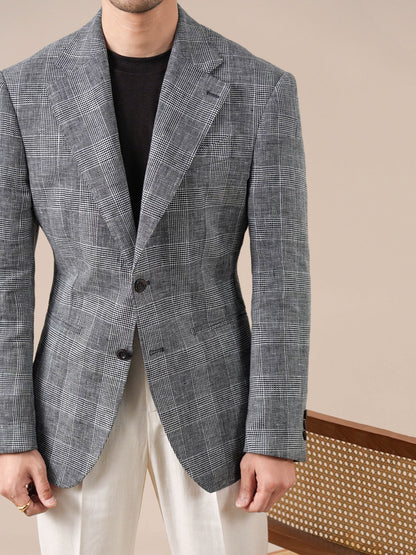 Prince Check Mens Breathable Suit Blazer - BRABION