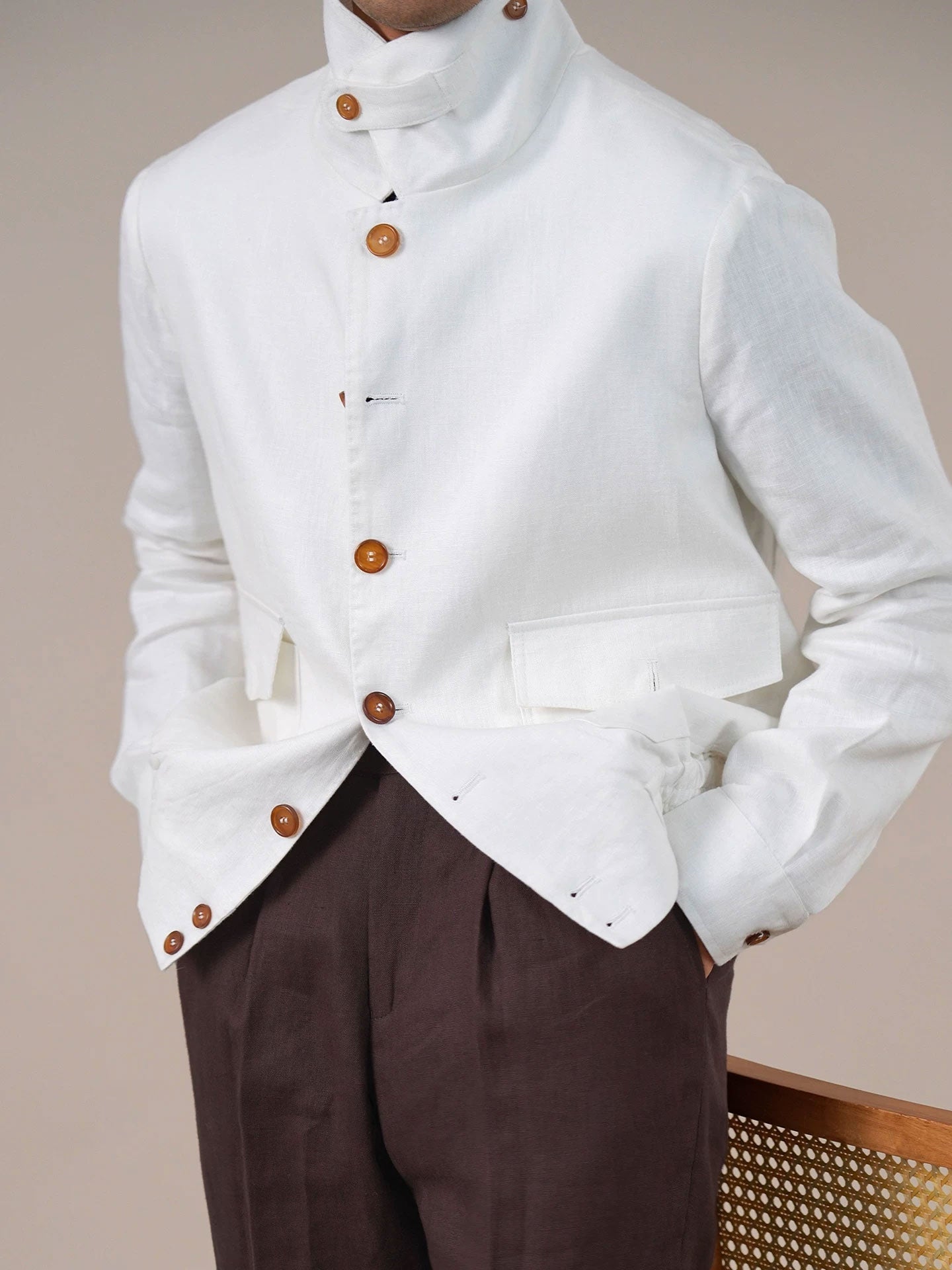 Men's Old Money Linen Jacket BRABION