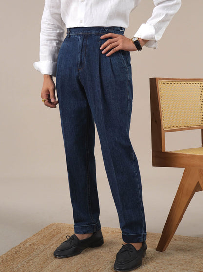 Men's Vintage High-Waist Straight-Leg Jeans - BRABION