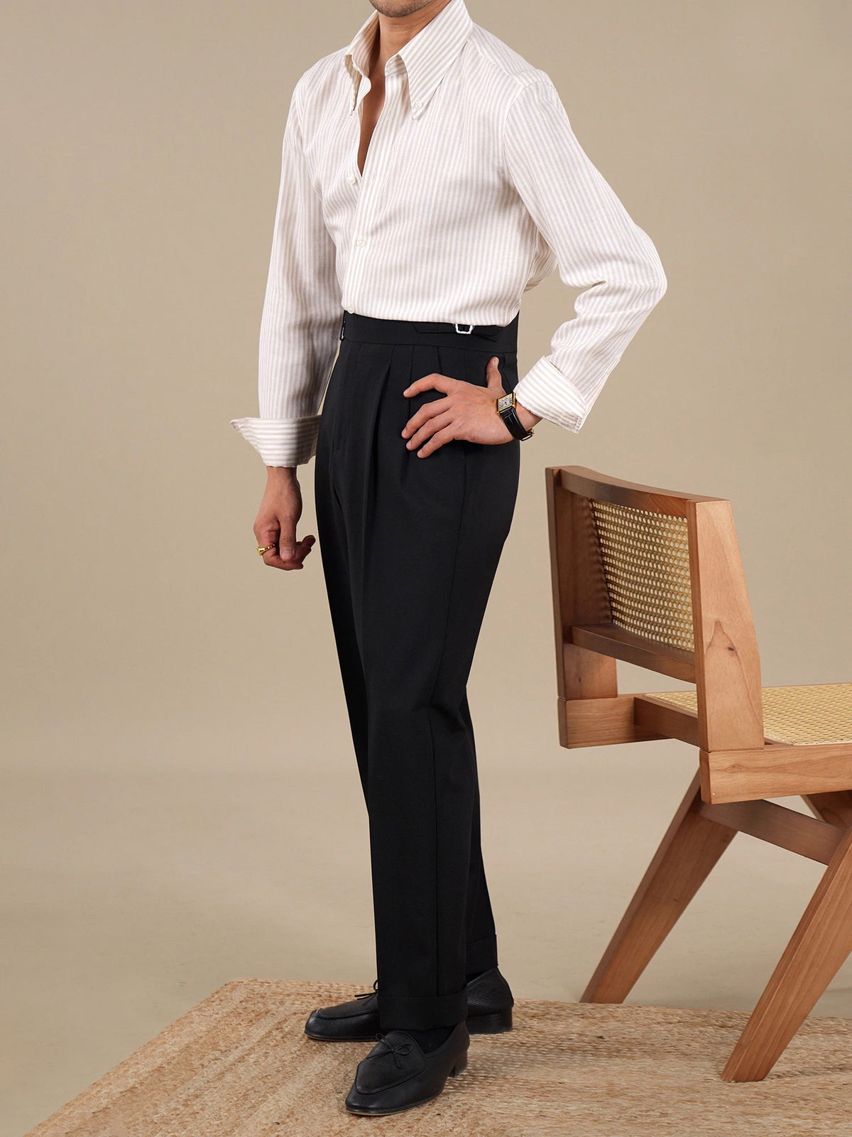Pantaloni eleganti Napoli in misto lana