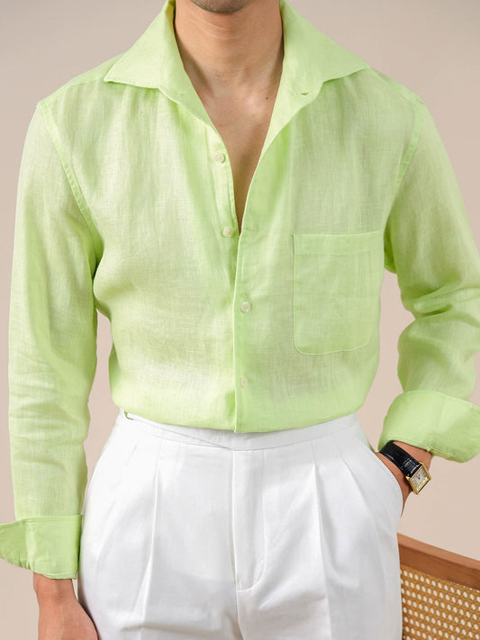 Men’s Long-Sleeve Linen Shirt BRABION