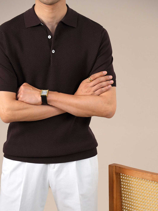 Men’s Cooling Lyocell Textured Polo Shirt BRABION