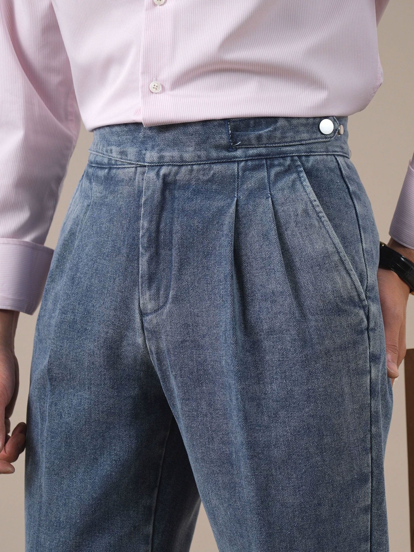 Men's Vintage Straight-Leg Denim Pants BRABION