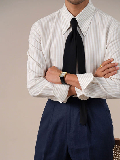 Men's Striped Lyocell Linen Shirt BRABION