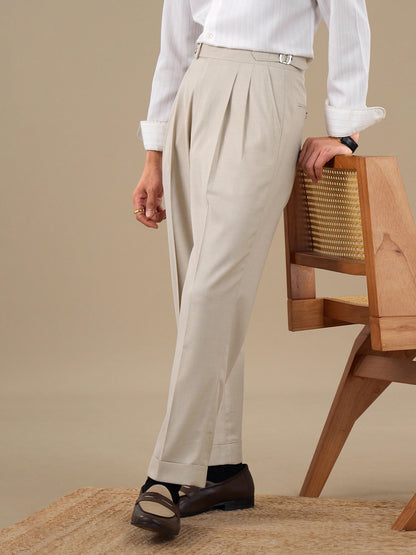 Naples-Style Pleated Trousers