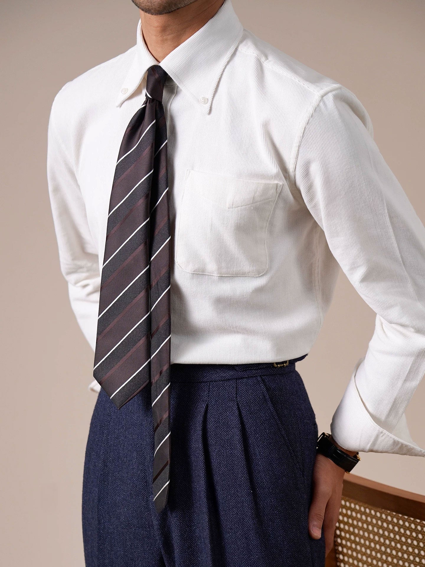 Men’s Cotton Corduroy Button-Down Shirt