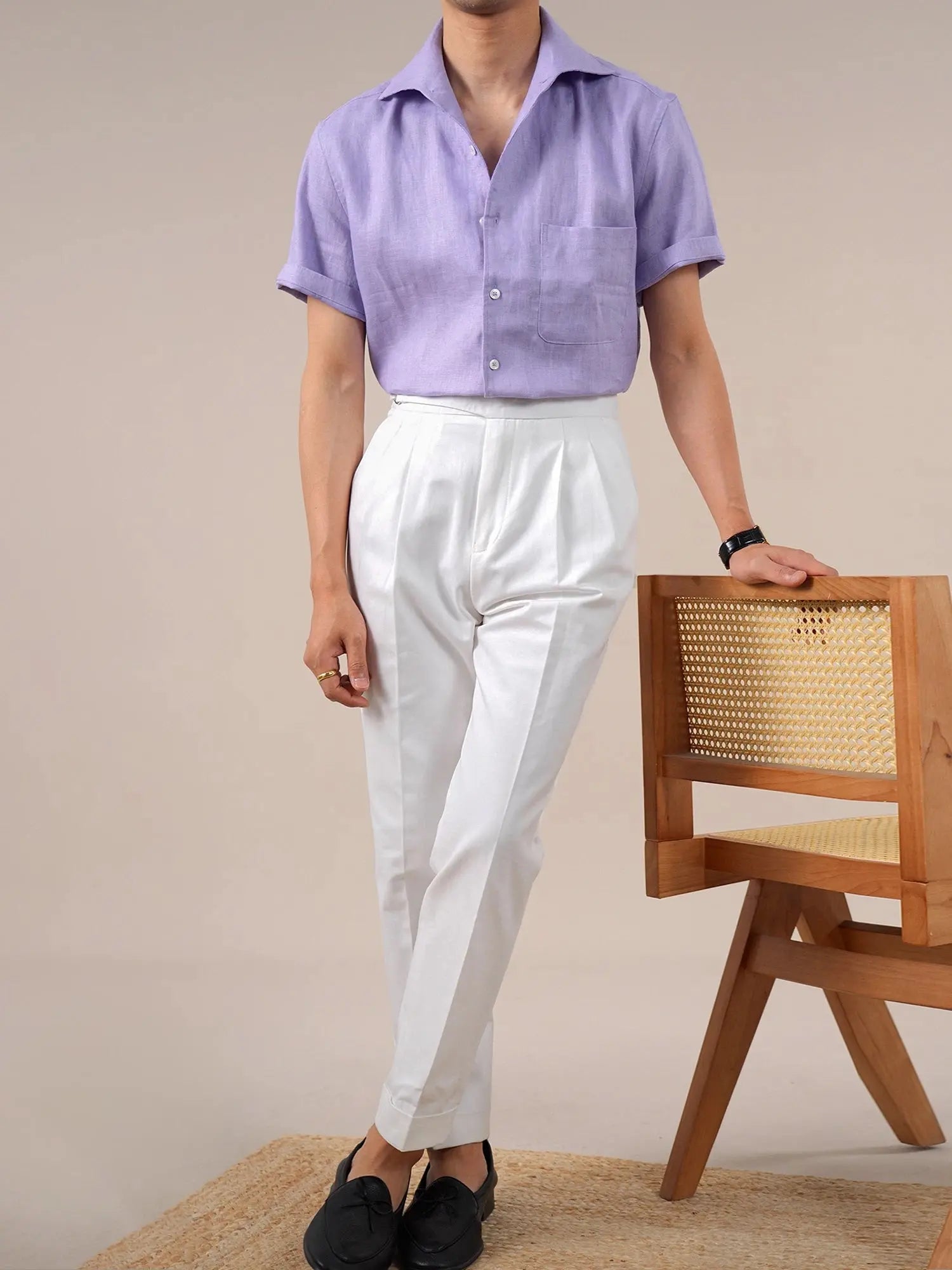 italian short sleeve dress shirts White and Red Mens Short Sleeve Button up Shirts