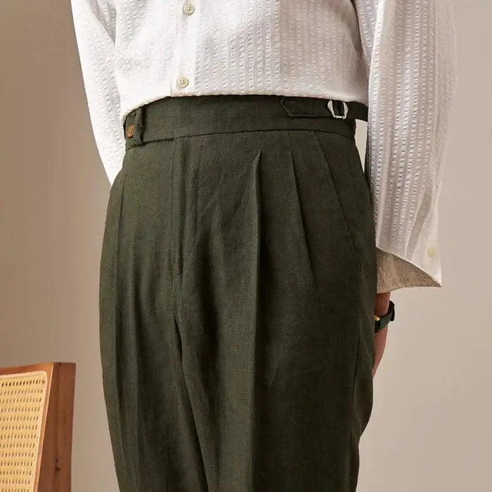 Sidetab Linen Trousers Season 2 BRABION