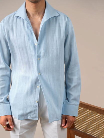 Men’s Tencel Spread Collar Long Sleeve Shirt BRABION