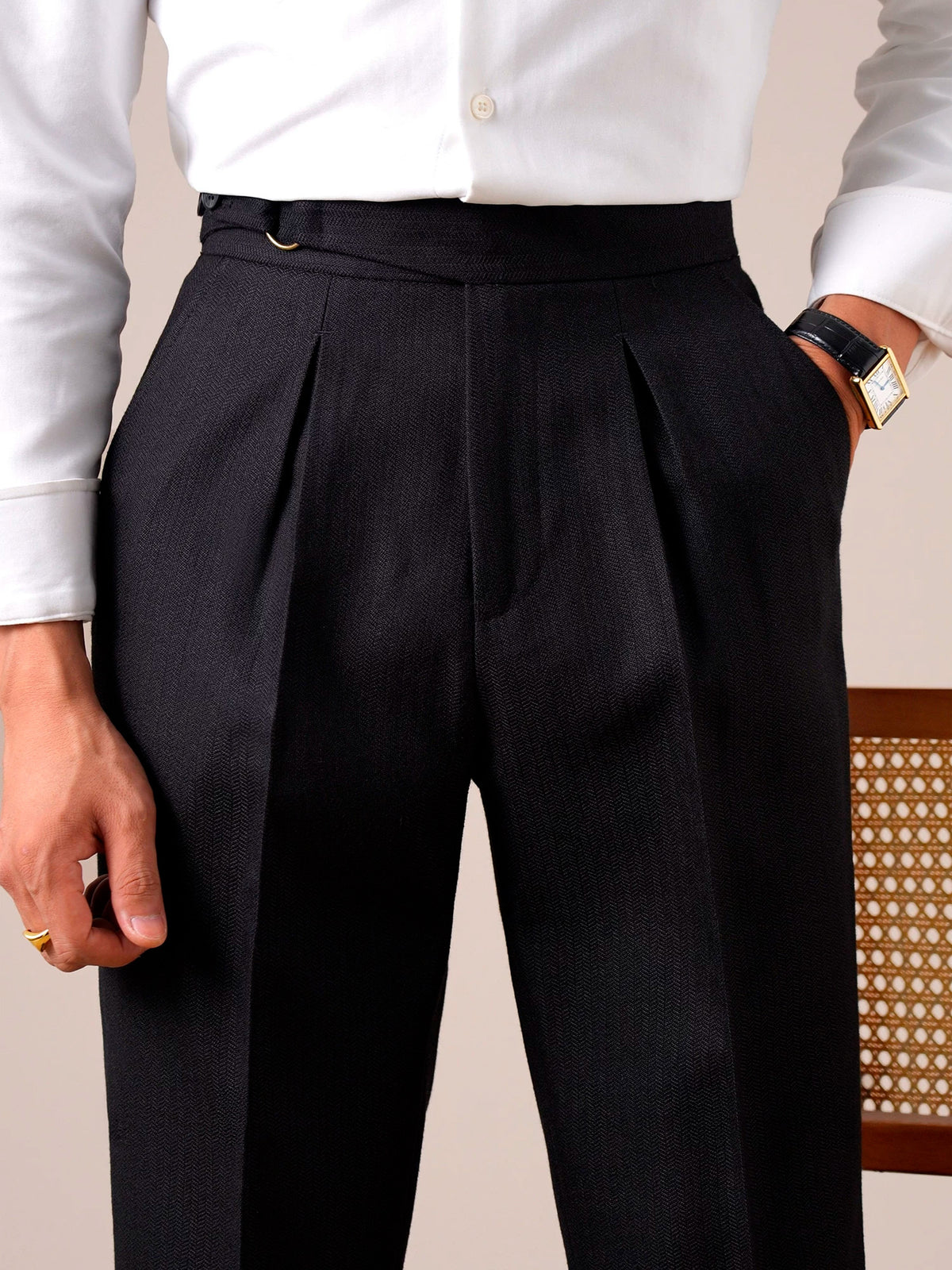 Pantaloni eleganti Gurkha a vita alta Torino