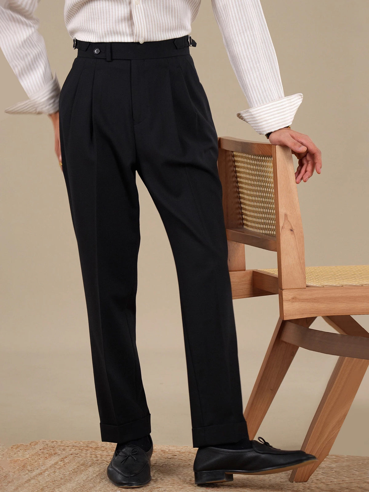Pantaloni eleganti Napoli in misto lana