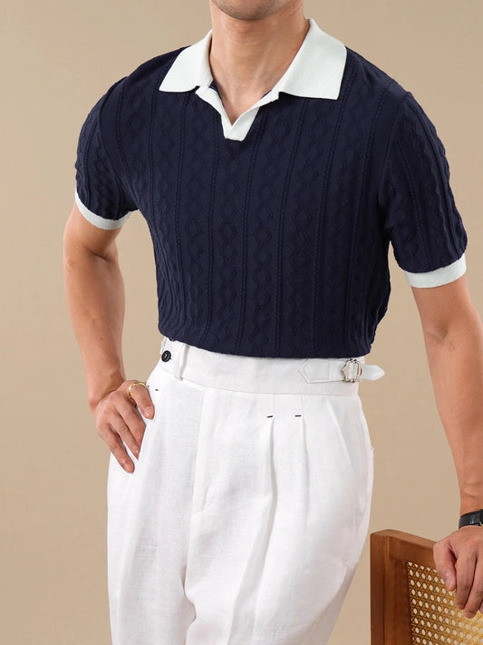 Men's Breathable Lyocell Short-Sleeve Polo Shirt BRABION