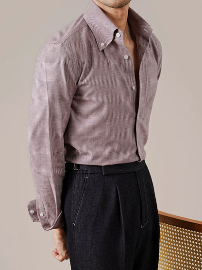 Men’s Italian-Style Point Collar Cotton Dress Shirt