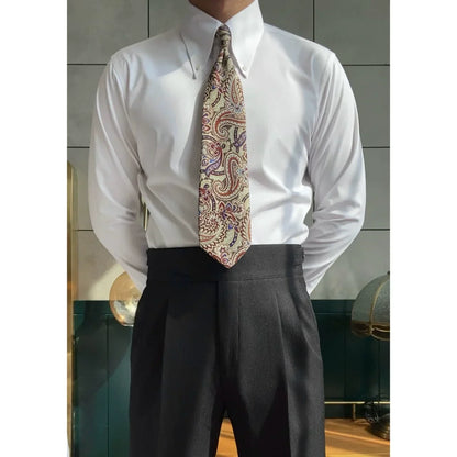 Point Collar Shirt with Cufflinks