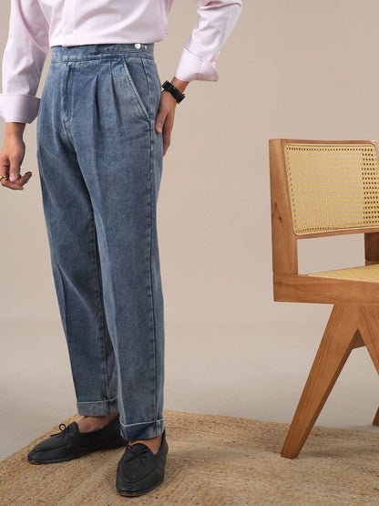 Men's Vintage Straight-Leg Denim Pants BRABION