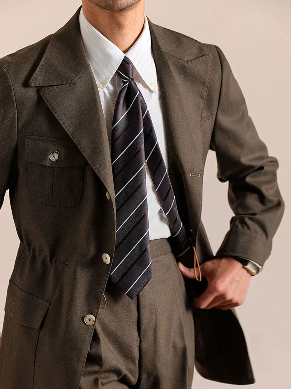 Men's Slim Fit Italian Retro Casual Jacket - BRABION