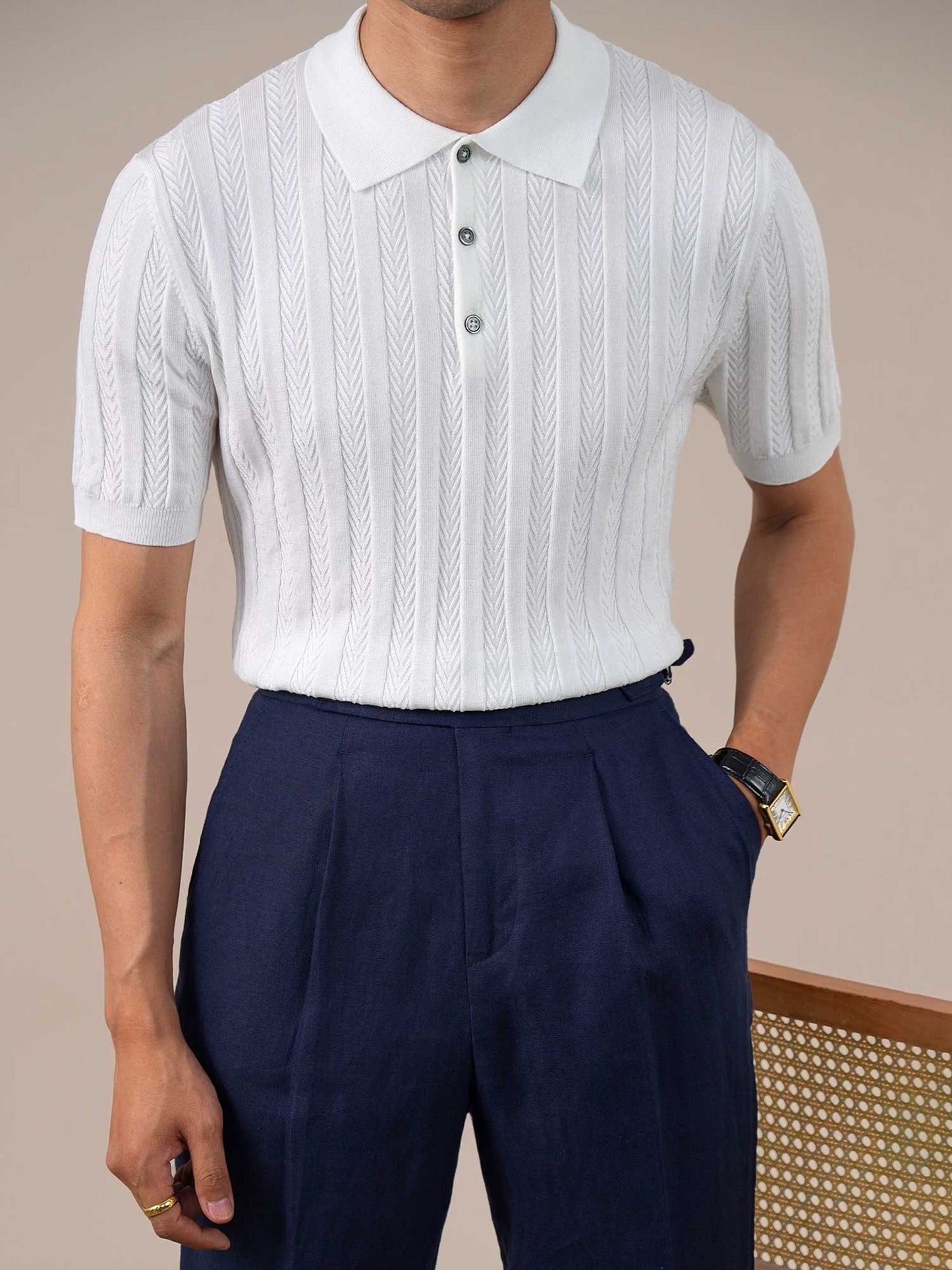 Men’s Cooling Lyocell Knit Polo Shirt BRABION