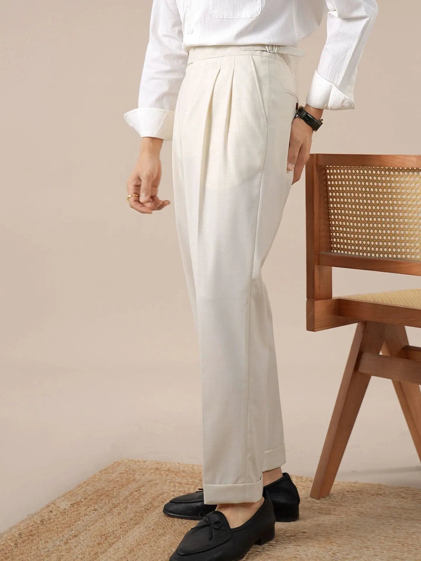 high waisted dress pants mens 8 Best High-Waisted That'll Make Any Guy Look Better waisted straight Stylish White High Waist Pants