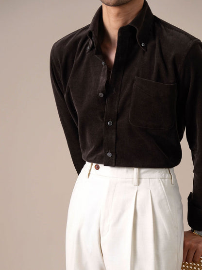 Men’s Cotton Corduroy Button-Down Shirt