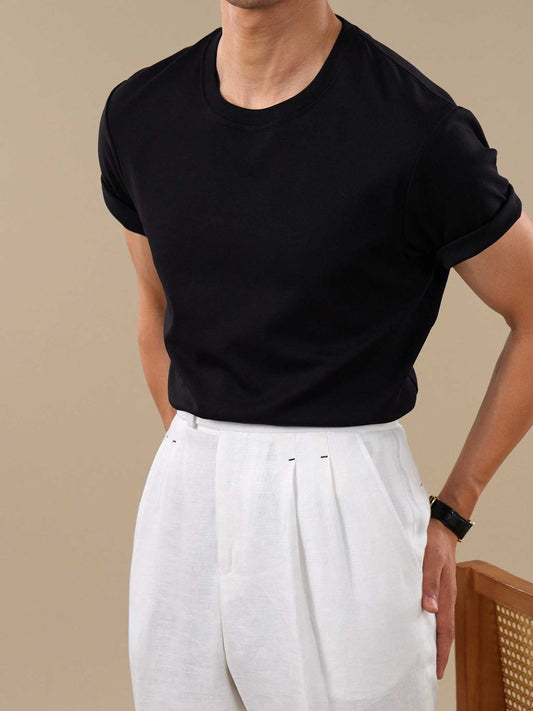 60s Cotton Blend Cool Feeling Short Sleeve T-Shirt For Men BRABION