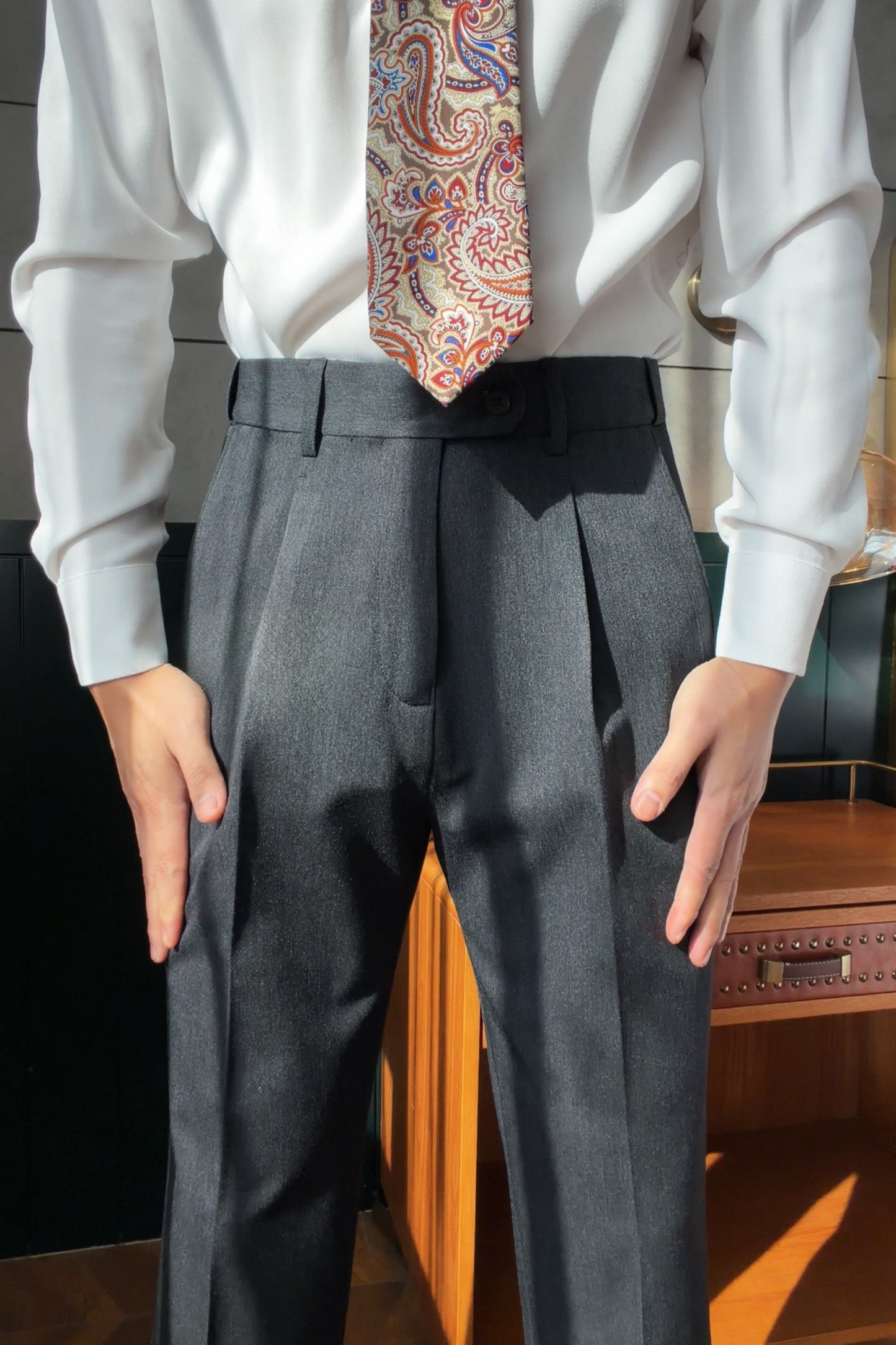 Men’s Fleece-Lined Tapered Dress Pants