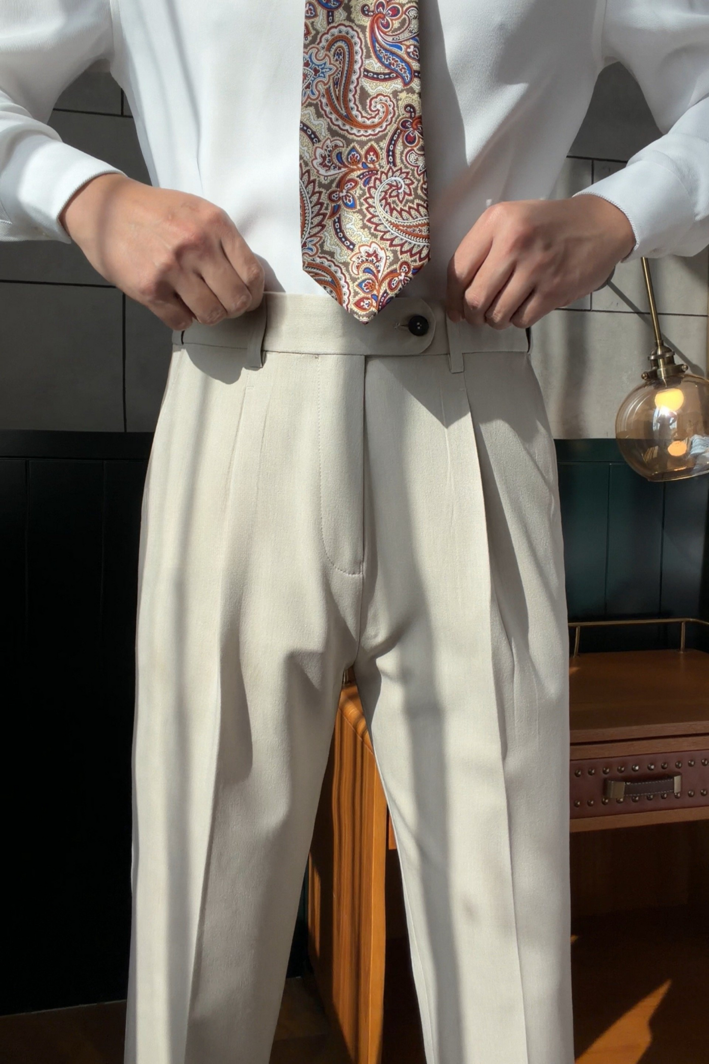 Men’s Fleece-Lined Tapered Dress Pants