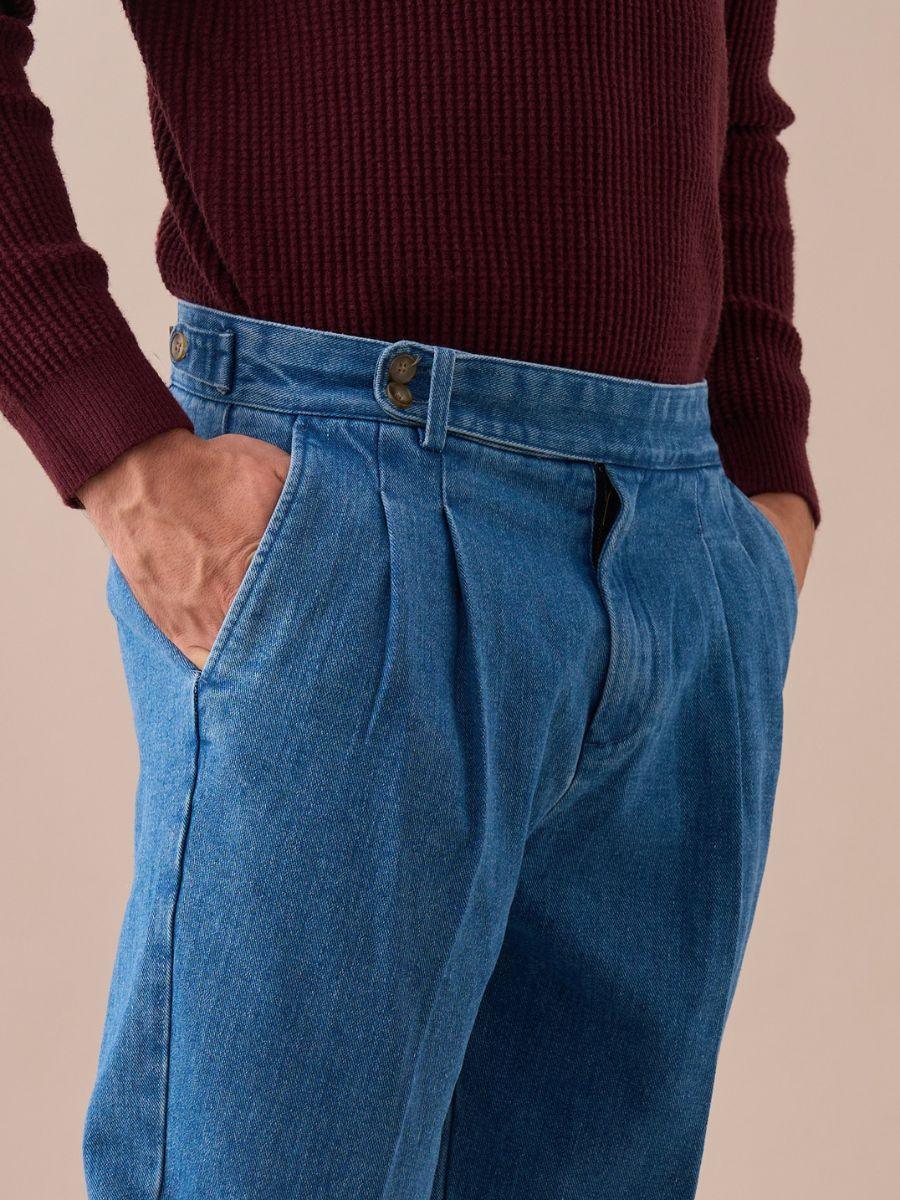 Loops Montefalco High Waisted Denim Pants - BRABION