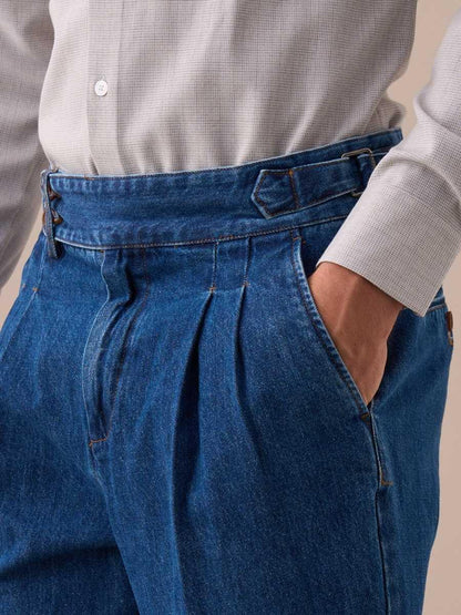 Isernia High Waisted Denim Pants - BRABION