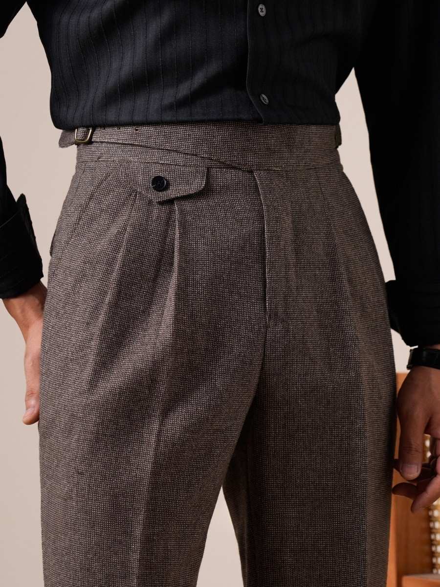Bergamo High Waisted Wool Grukha Pants