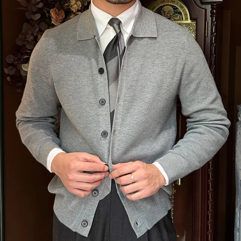 Buttoned Knit Cardigan