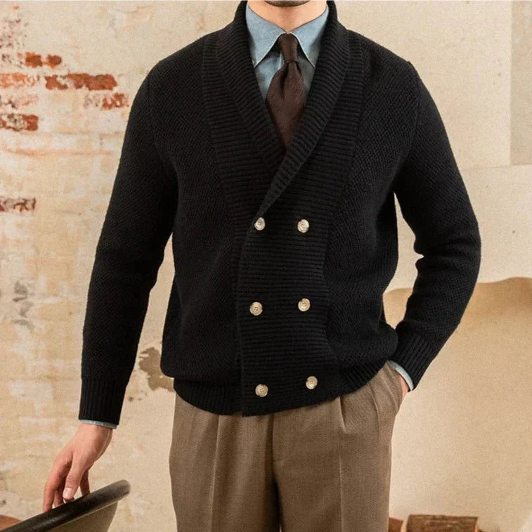 English Double-Breasted Cardigan