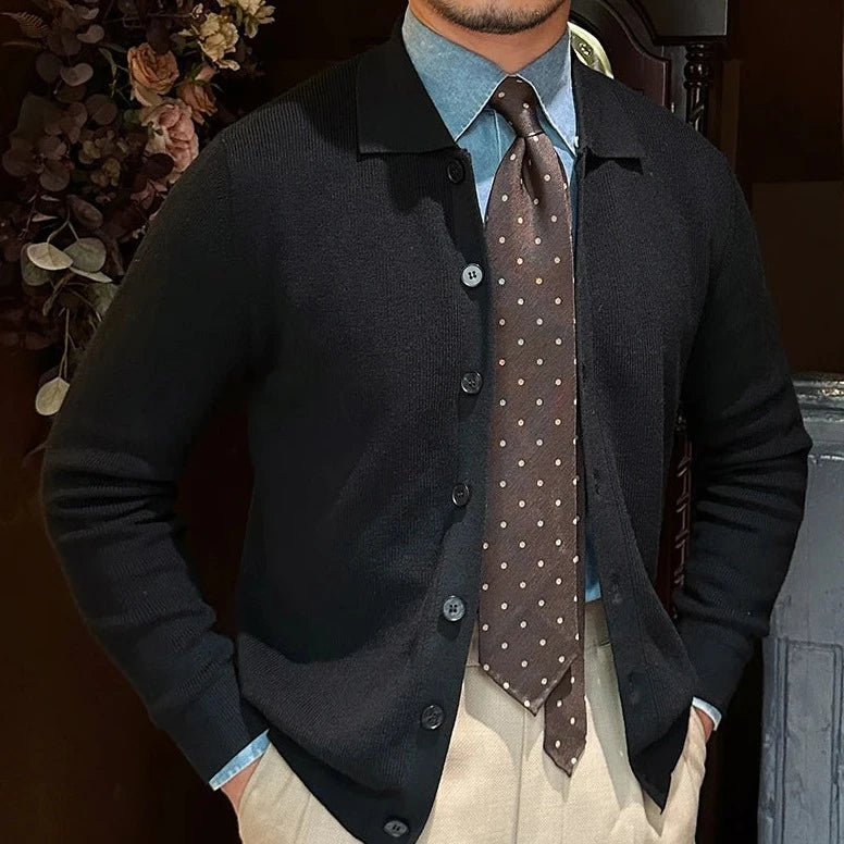 Buttoned Knit Cardigan