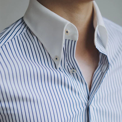Stripped Blue Dress Shirt