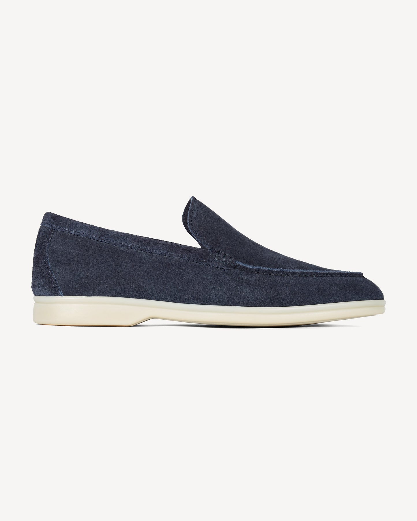 Brabion Unlined Capri Suede Loafer – Navy