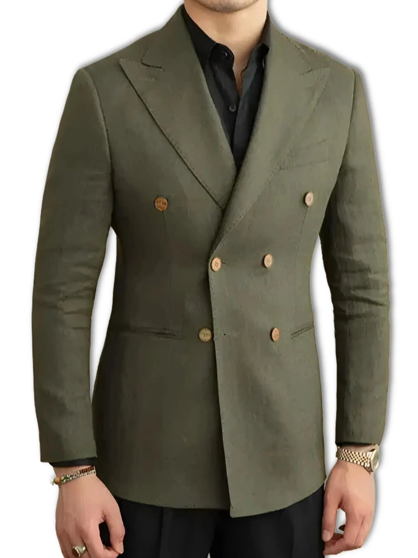 Men’s Havana Olive Linen Blazer