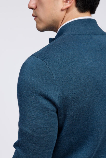 Como Strickpullover mit Viertelreißverschluss