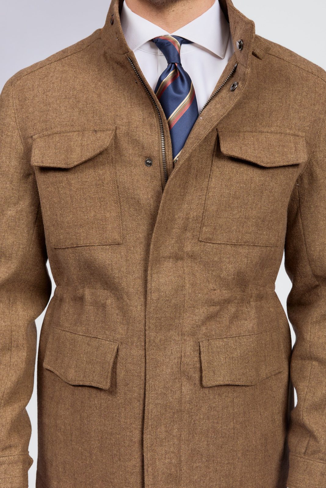 Men's Herringbone Stand Collar Jacket