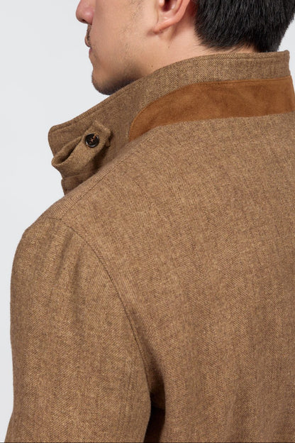 Men's Herringbone Stand Collar Jacket