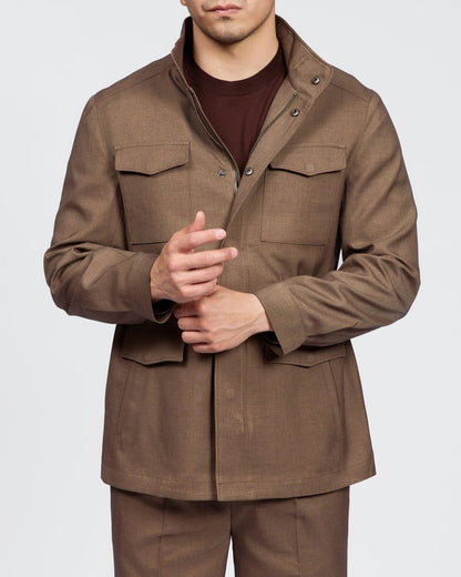 Chaqueta safari Amalfi con 4 bolsillos para hombre