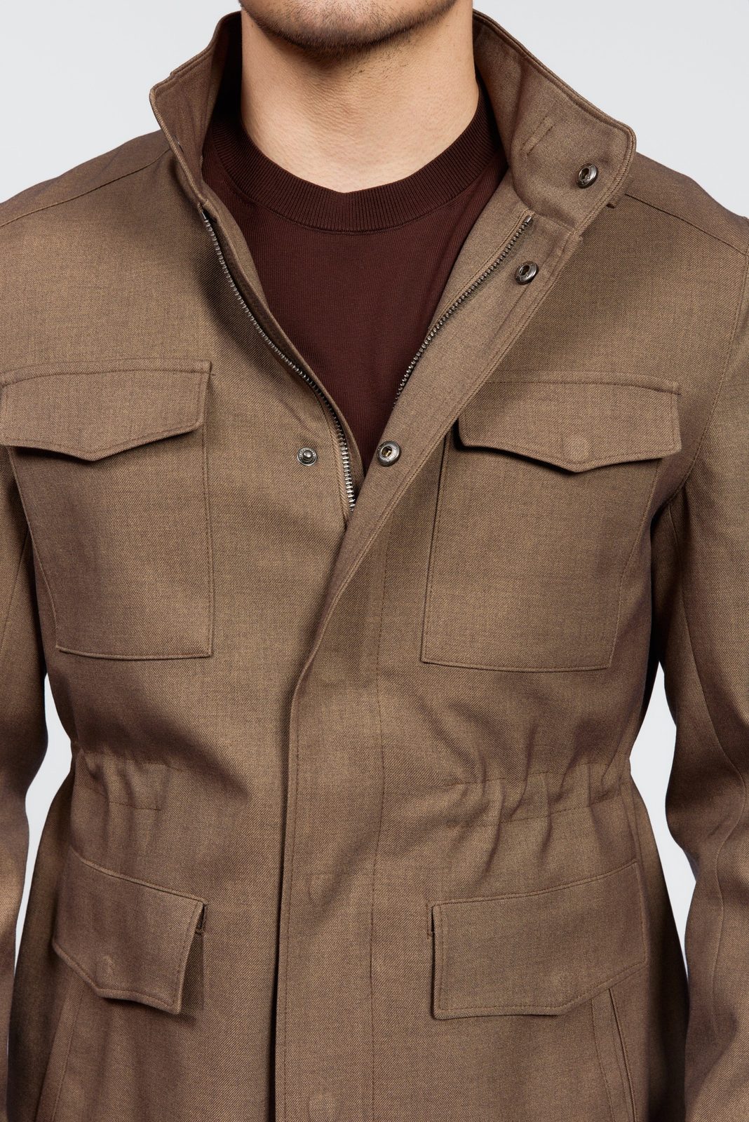 Chaqueta safari Amalfi con 4 bolsillos para hombre