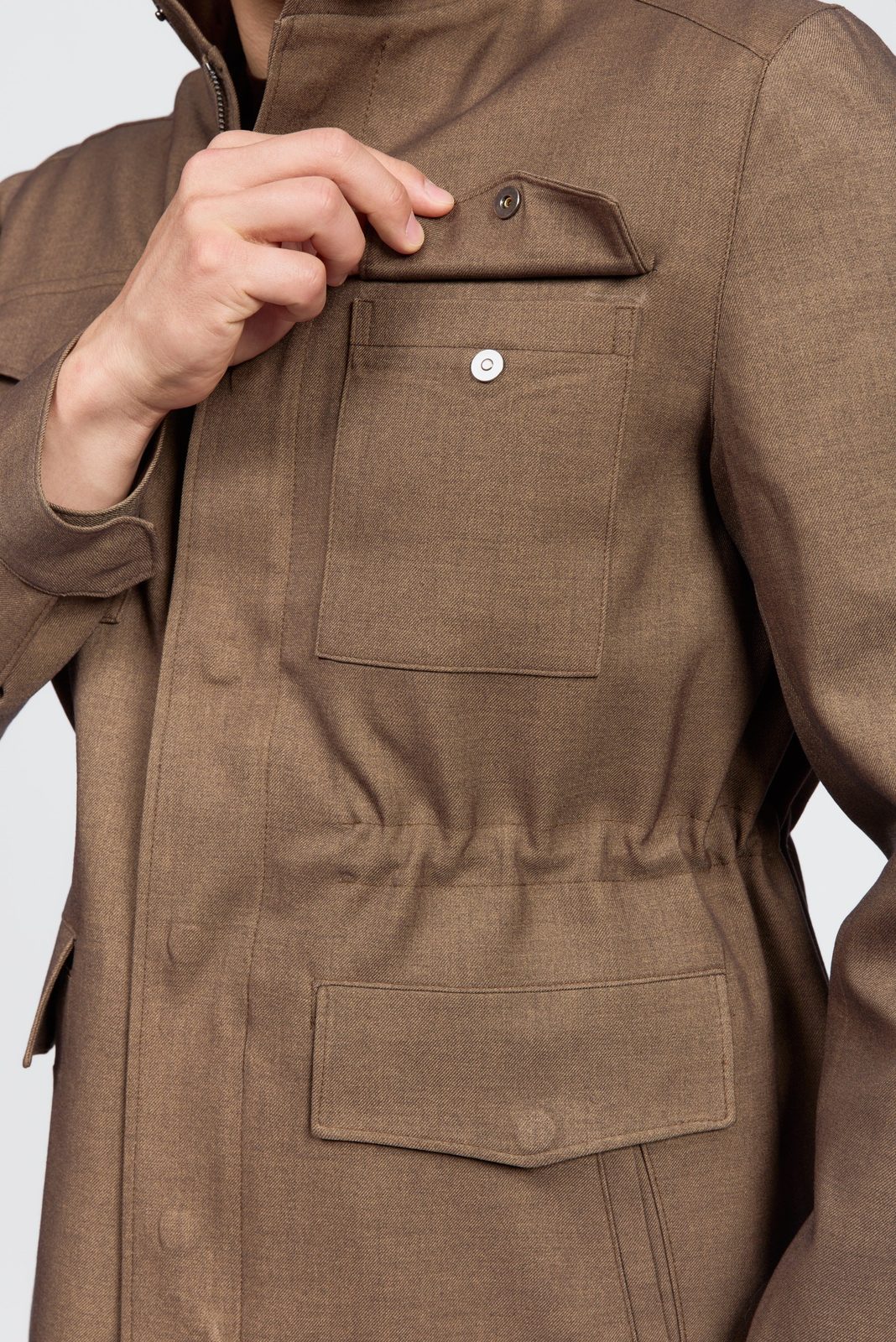 Chaqueta safari Amalfi con 4 bolsillos para hombre