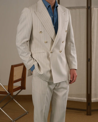Palermo Pinstripe Double-Breasted Men's Suit