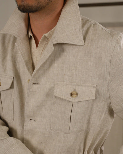 Men's Breathable Linen Italian Safari Jacket