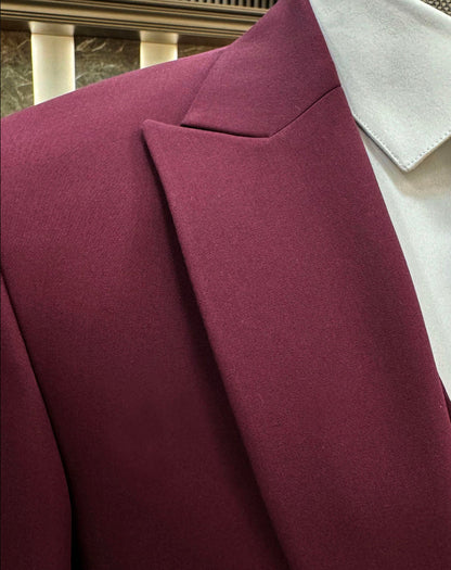 Brabion Abbot Burgundy Slim Fit Suit