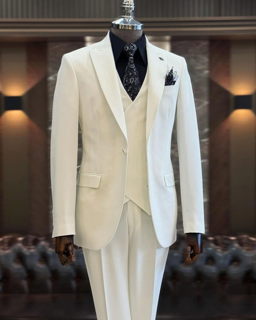 Brabion Abbot White Slim Fit Suit – BRABION